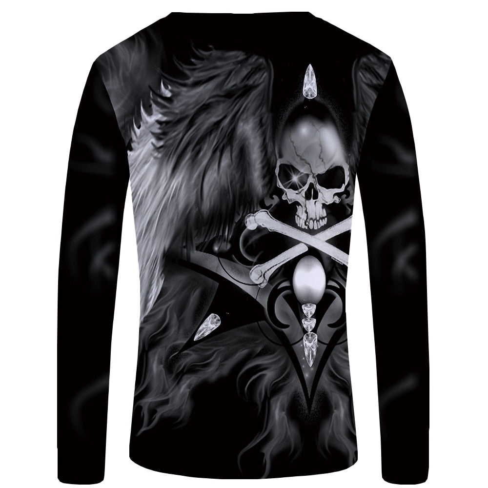 Black Skull Long Sleeve Shirt