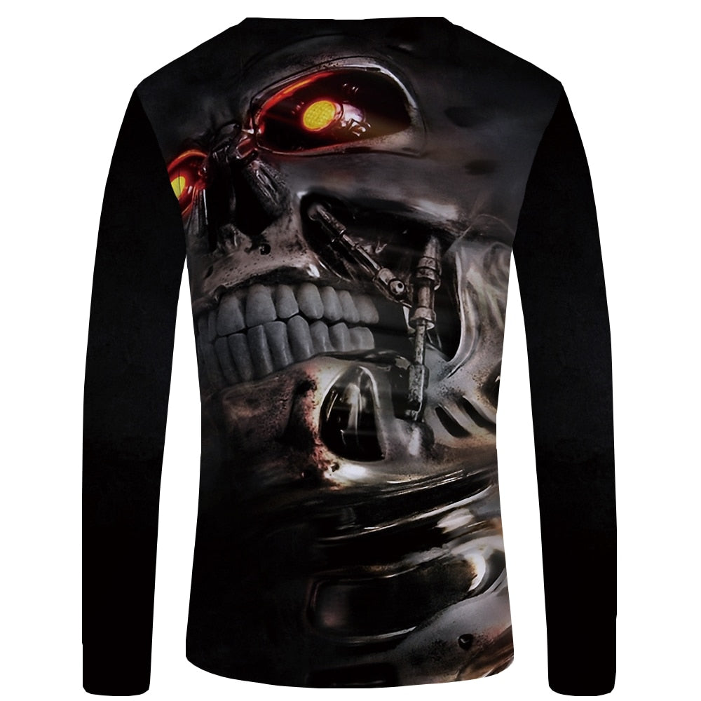 Mechanical Skull <br> Long Sleeve Shirt