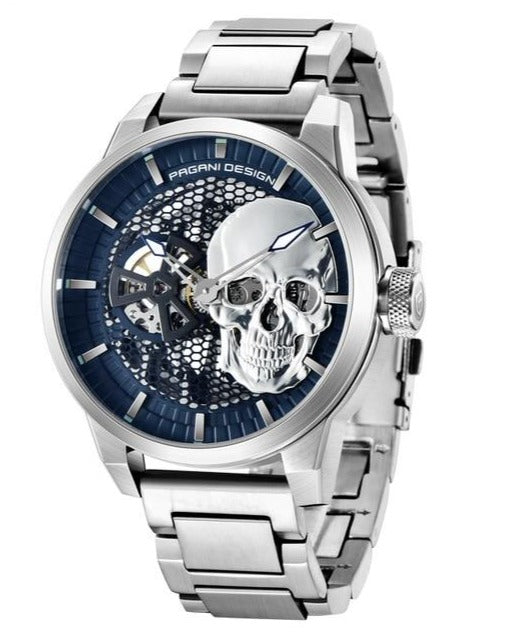 Watch with outlet skull design