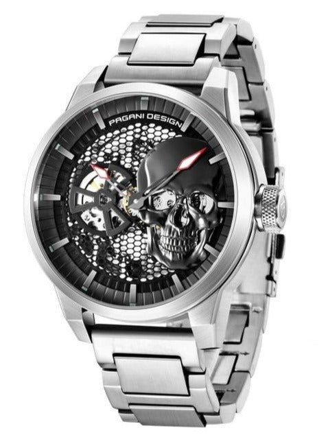 Mens Skull Auto Mechanical Watch