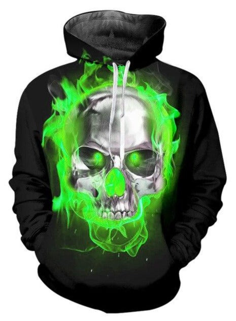 Green Skull Hoodie Supreme