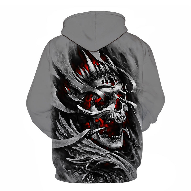 Bone Skull Hoodie gray