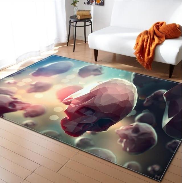 Skull With Rose Rug