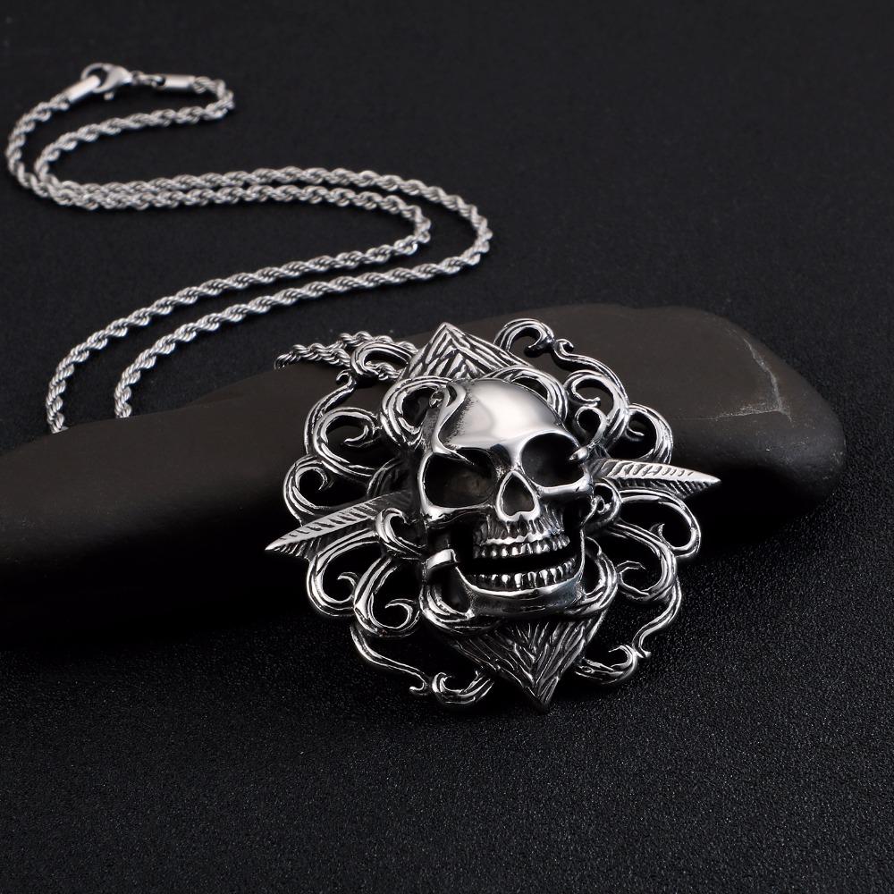 Punk Necklace Mens | Skull Action