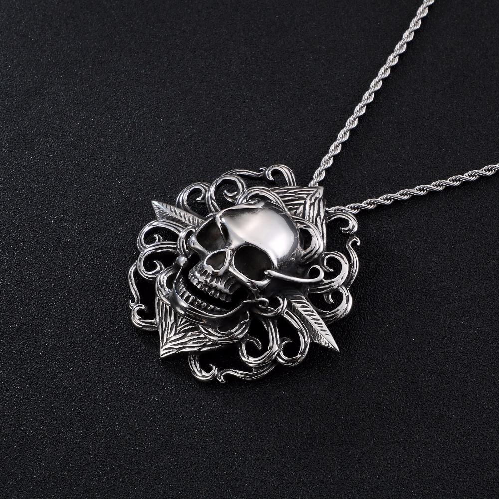 Punk Necklace Mens | Skull Action