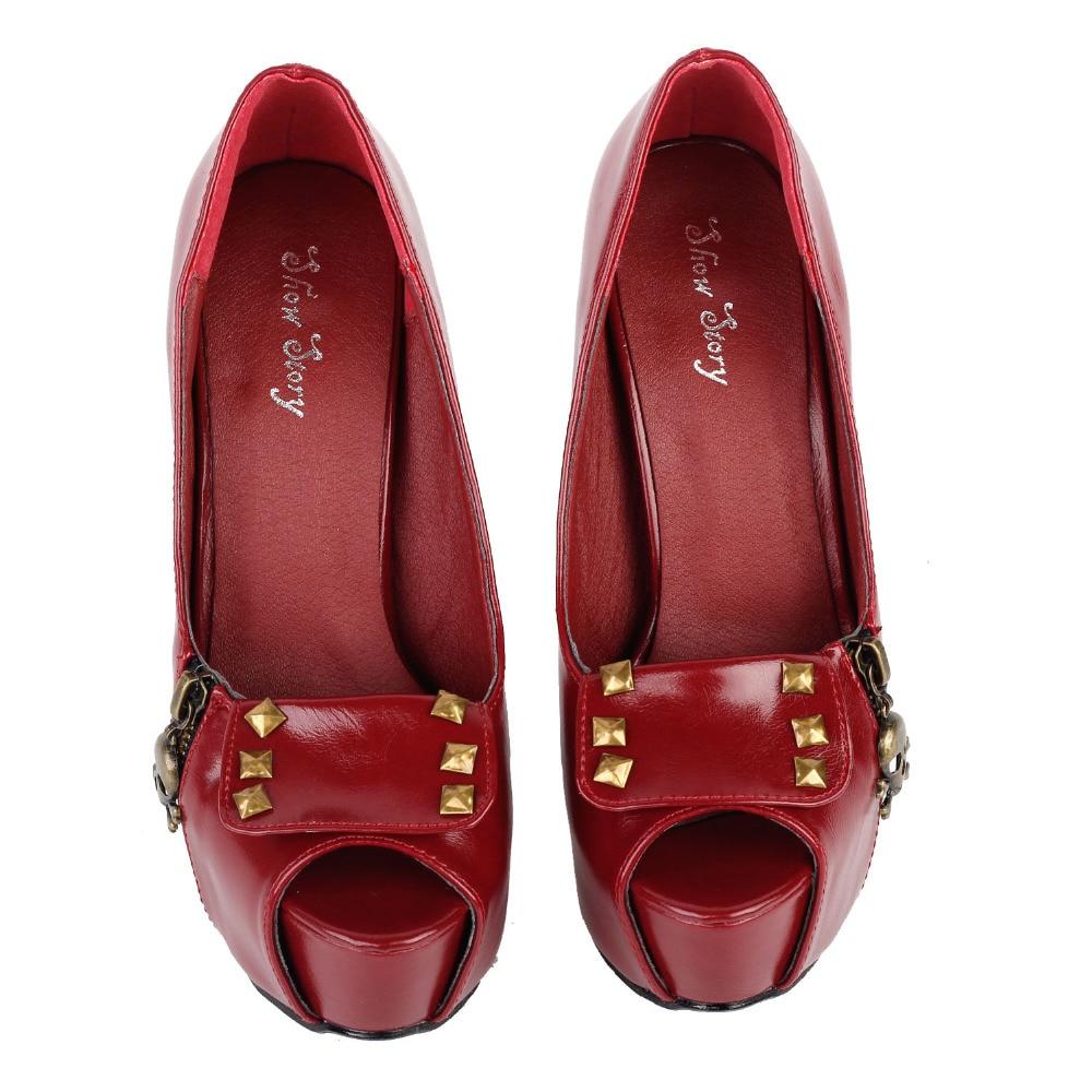 Red Skull High Heel Shoes | Skull Action