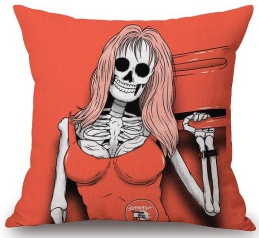 Red Skull Pillow