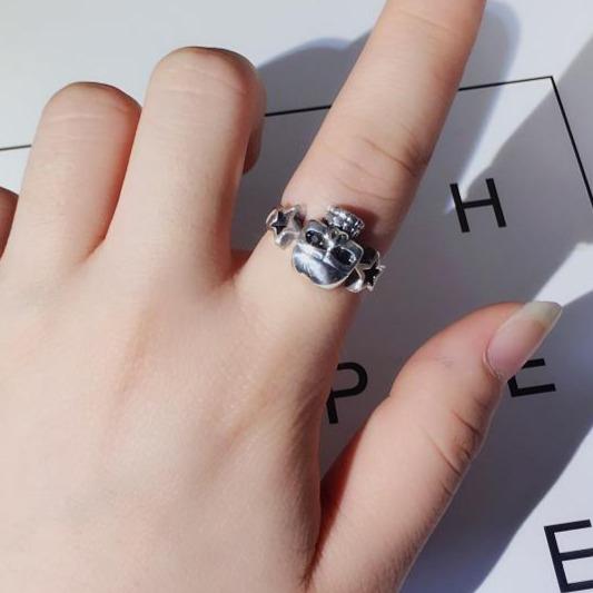 Ring With Two Stars | Skull Action