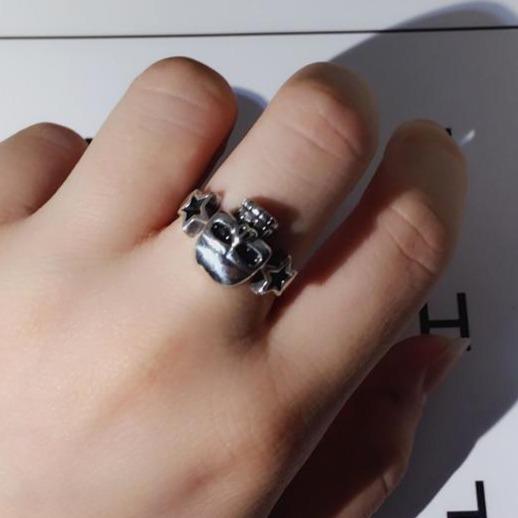 Ring With Two Stars | Skull Action