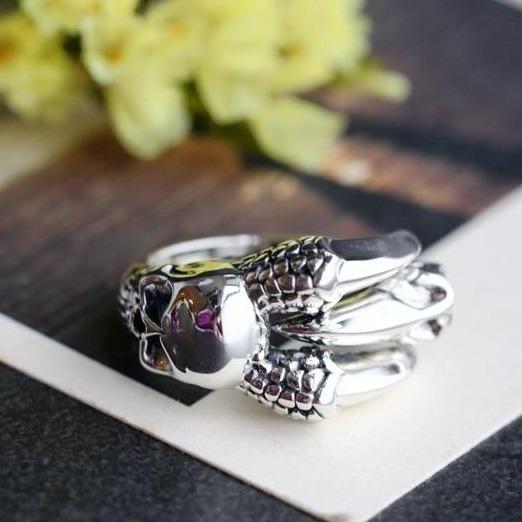 Silver Adjustable Skull Ring | Skull Action