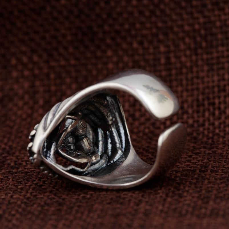 Silver Grim Reaper Ring | Skull Action