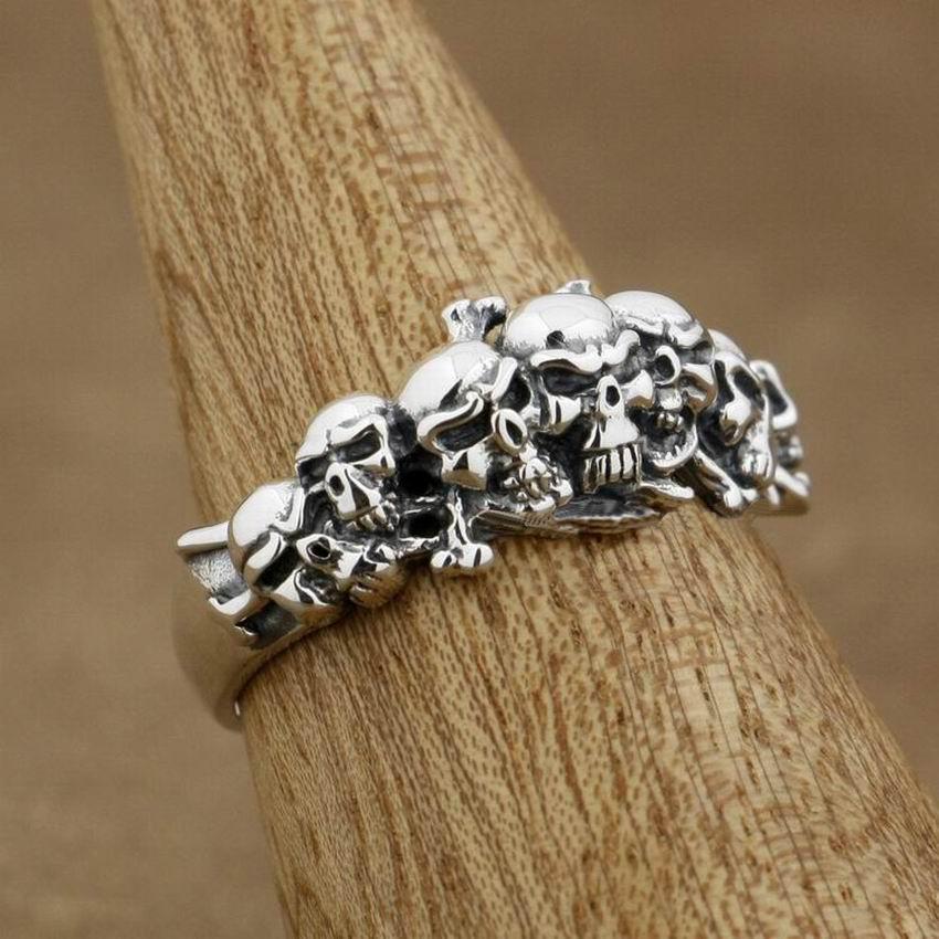 Silver Light Weight Rings | Skull Action