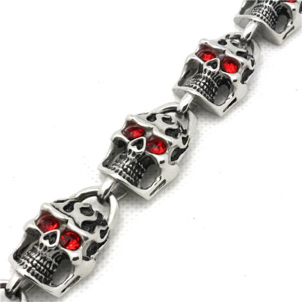 Silver Skull Bracelet Mens | Skull Action