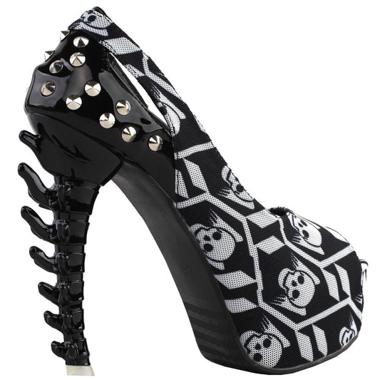 Skeleton Black Heels
