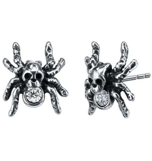 Skeleton Spider Earring