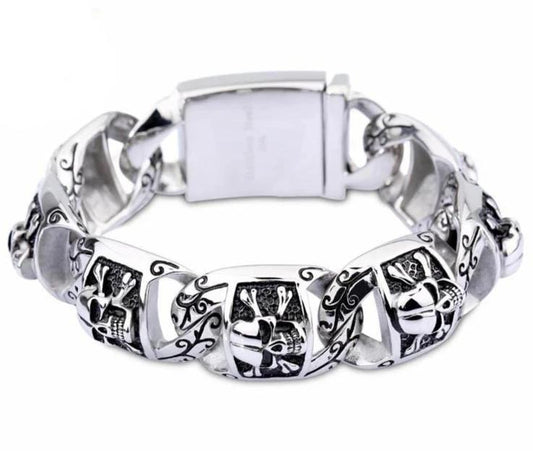 skull and bones bracelet