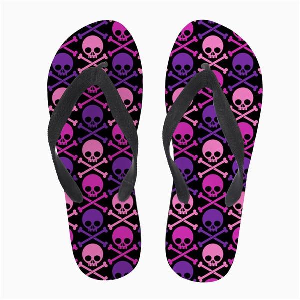 Skull And Crossbones Flip Flops