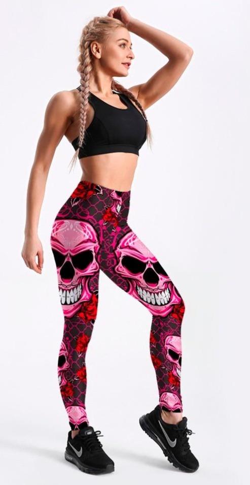 Skull And Roses Leggings | Skull Action