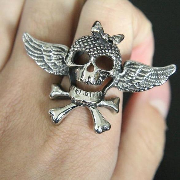 Skull And Wing Ring | Skull Action