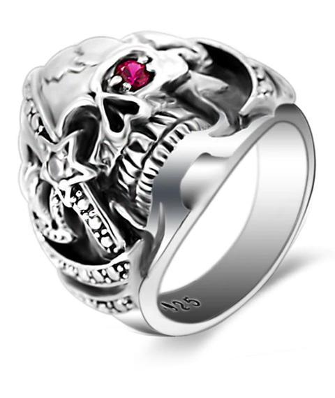 skull biker ring
