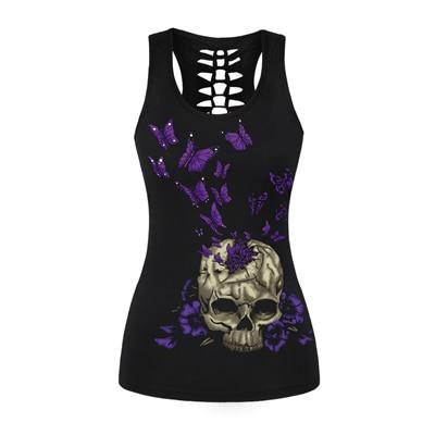 Skull Butterfly Tank Top