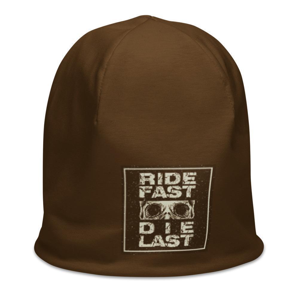 skull-cap-beanie-brown-printed