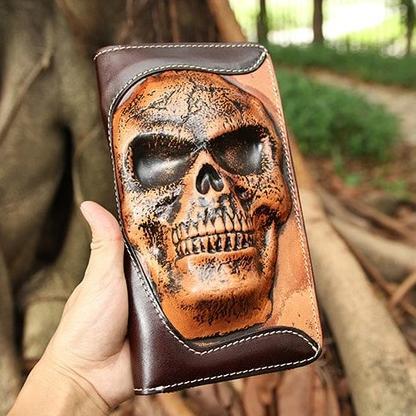 Skull Crossbones Leather Wallet | Skull Action