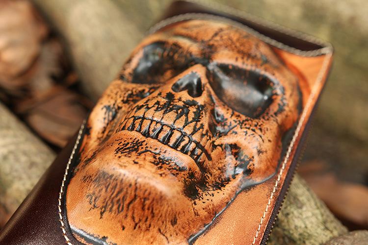Skull Crossbones Leather Wallet | Skull Action