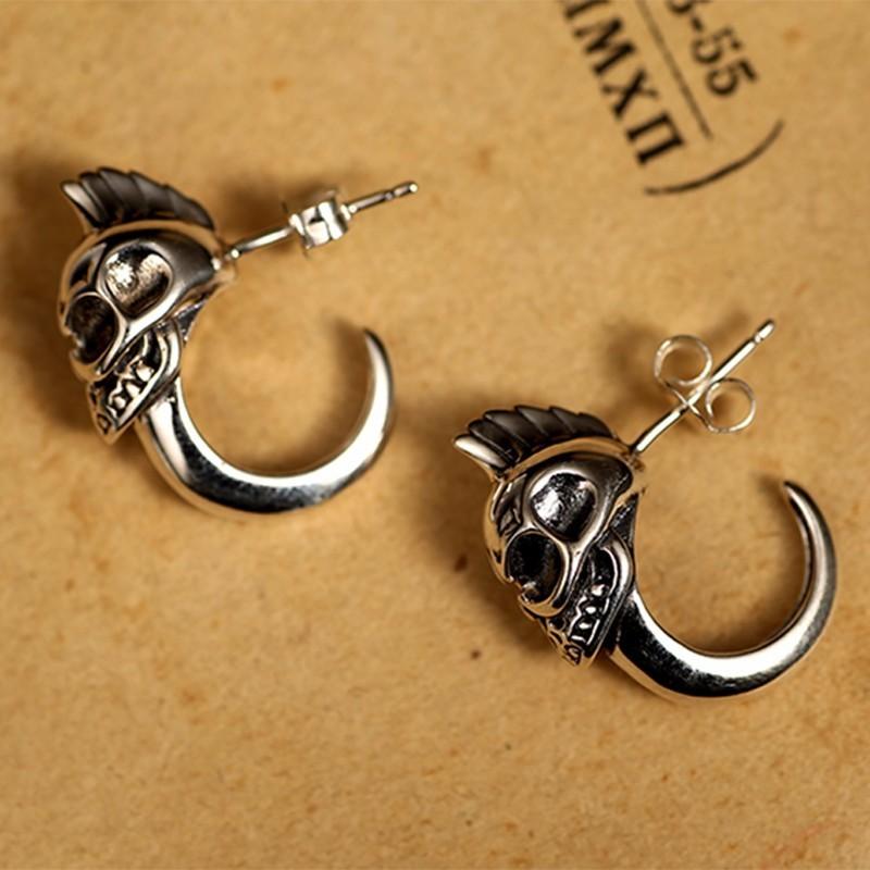 Skull Earrings Sterling Silver | Skull Action