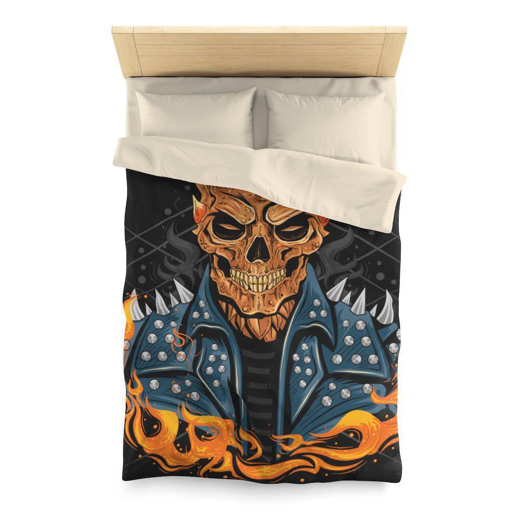 skull-fire-bedding-biker.
