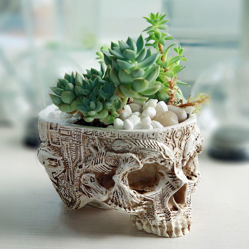 Skull Flower Pot Decor | Skull Action