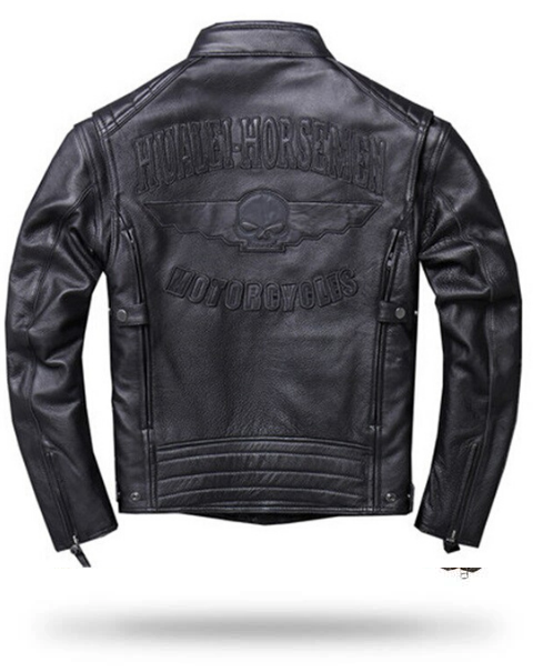 Skull Leather Jacket Motorcycle