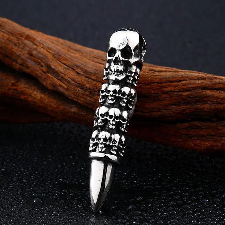 Skull Leather Necklace | Skull Action