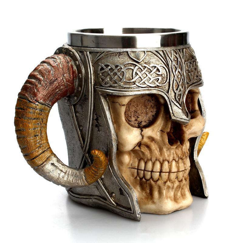 Skull Mug With Horns | Skull Action