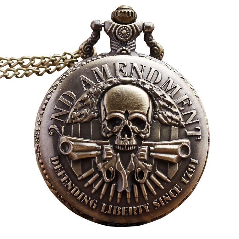 skull pocket watch antique