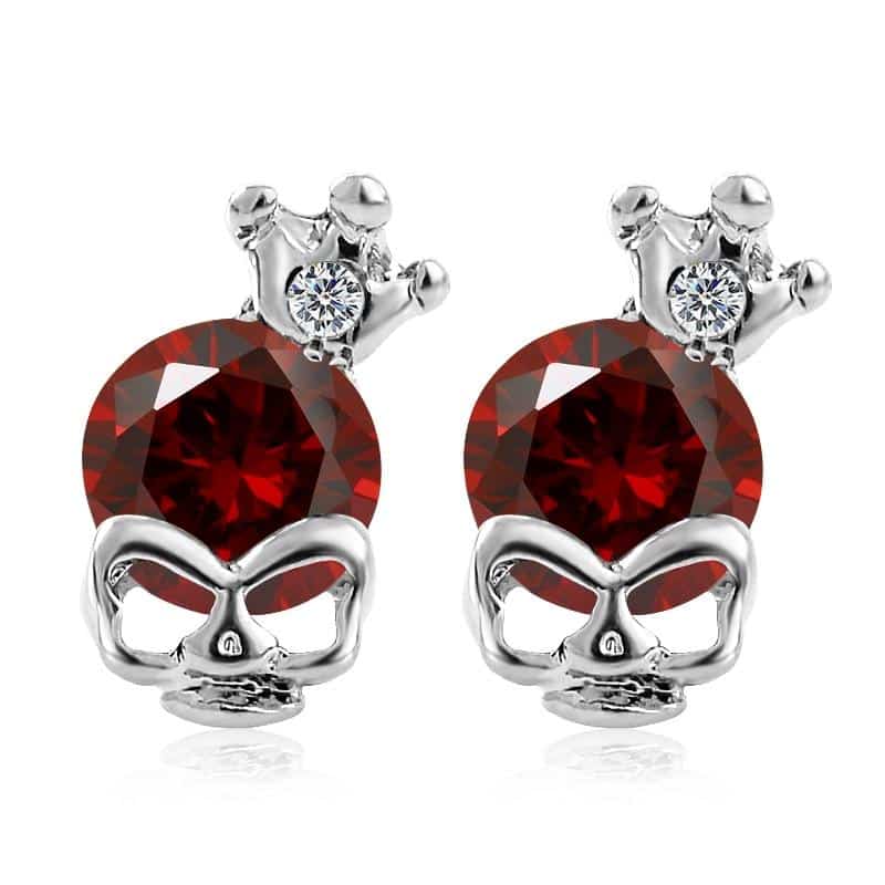 Red Skull Earring