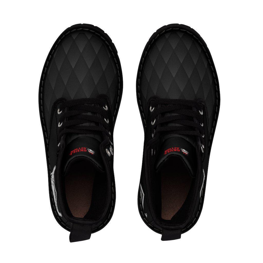skull-rain-boots-black