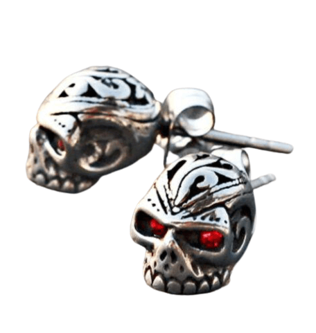 Skull Red Earrings