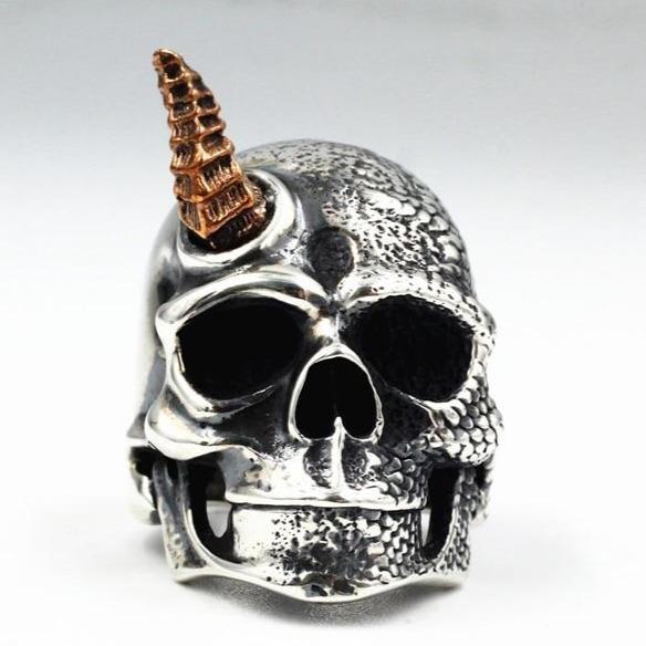 Skull Ring With Horn | Skull Action