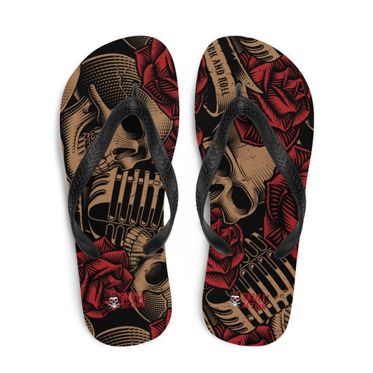 skull-roses-flip-flops