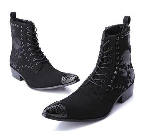 Skull Suede Boots | Skull Action