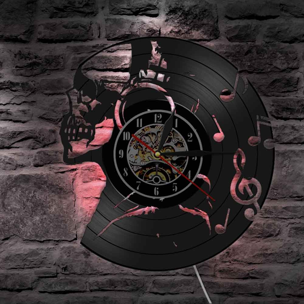 Skull Vinyl Clock | Skull Action