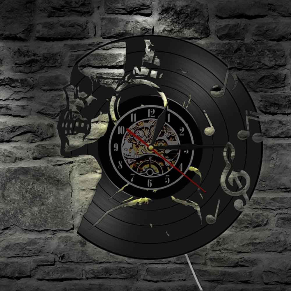 Skull Vinyl Clock | Skull Action
