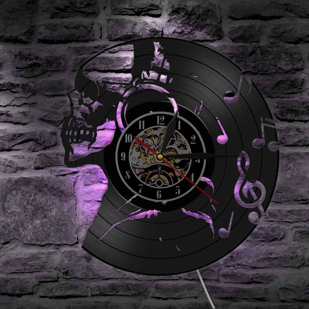 Skull Vinyl Clock | Skull Action