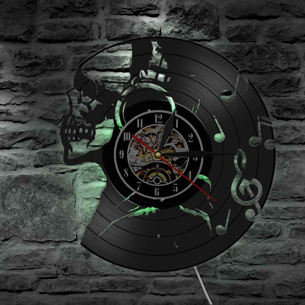 Skull Vinyl Clock | Skull Action