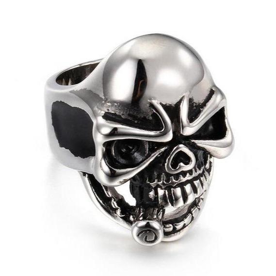 Skull With Cigar Ring | Skull Action