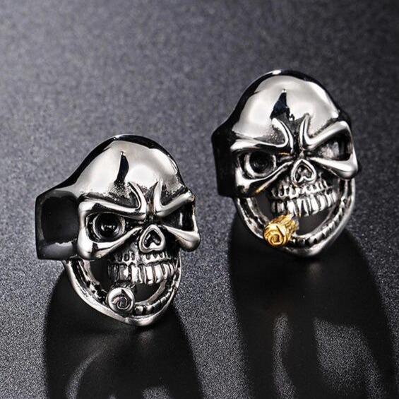 Skull With Cigar Ring | Skull Action