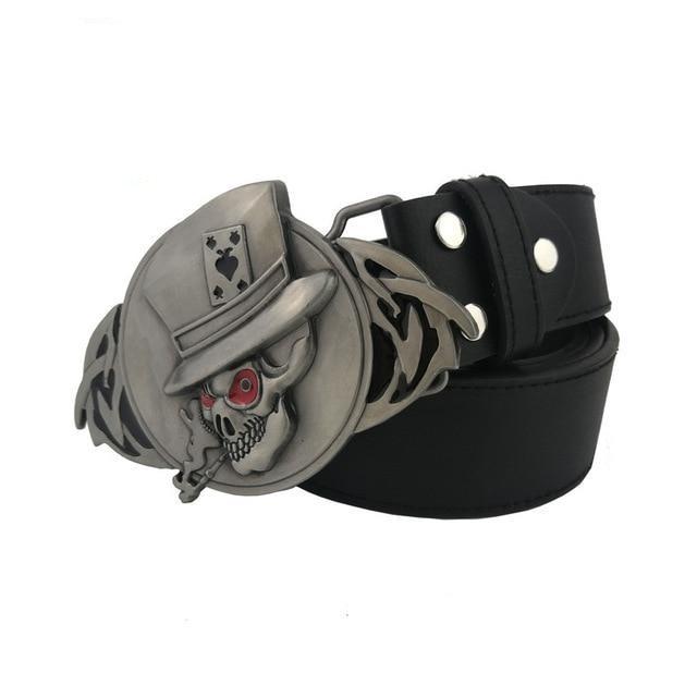 Smoking Skull Belt Buckle | Skull Action