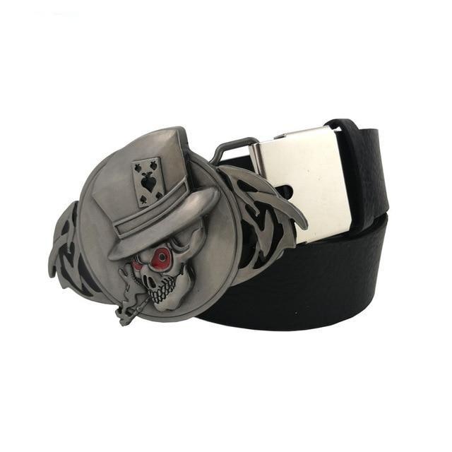 Smoking Skull Belt Buckle | Skull Action