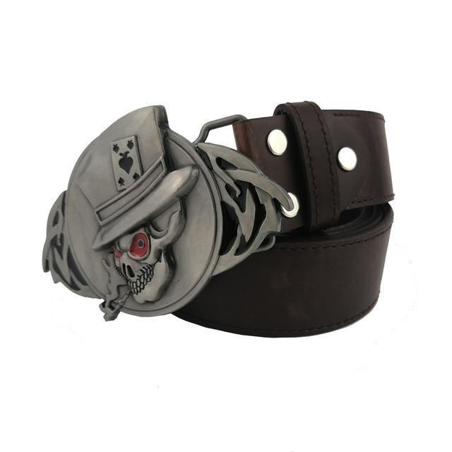 Smoking Skull Belt Buckle | Skull Action